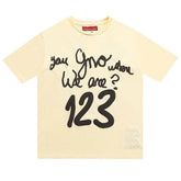 RRR123 Rainbow Snake Foam Letter Print T-shirts